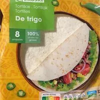 Mängden socker i Tortillas de trigo