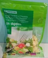 Mängden socker i Queso fundido y Cheddar en dados