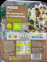 Mängden socker i Risotto de espinacas e champinones