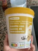 Mängden socker i Helado vainilla con nueces de macadamia