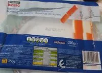 Mängden socker i Barritas de surimi