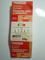 Mängden socker i Hummus pimientos rojos y jalapeños