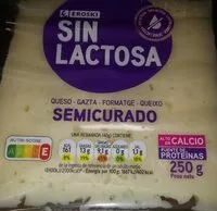 Mängden socker i Queso semicurado sin lactosa