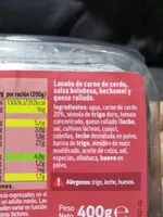 Mängden socker i Lasaña boloñesa