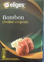 Mängden socker i Bombón praliné crujiente