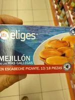 Mängden socker i Mejillón de las Rías Gallegas