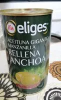 Mängden socker i Aceituna gigante manzanilla rellena anchoa