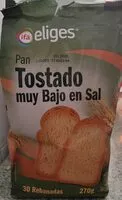 Mängden socker i Pan tostado muy bajo en sal