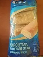 Mängden socker i Napolitana rellena de crema