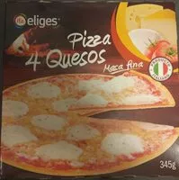 Mängden socker i Pizza 4 quesos masa fina