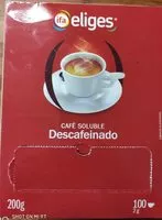 Mängden socker i Café soluble descafeinado