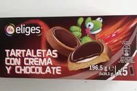 Mängden socker i Tartaletas con crema y chocolate