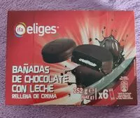 Mängden socker i Galletas bañadas de chocolate con leche rellenas de crema