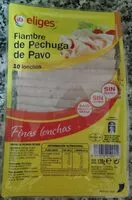 Mängden socker i Fiambre de pechuga de pavo