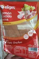 Mängden socker i Jamón cocido extra