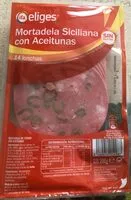 Mängden socker i Mortadela siciliana con aceitunas