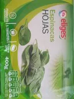 Mängden socker i Espinacas hojas