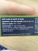 Mängden socker i Atún claro en aceite de oliva