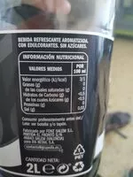 Mängden socker i Cola cero