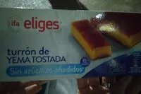 Mängden socker i Turrón de yema tostada