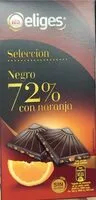 Mängden socker i Seleccion negro 72% con naranja