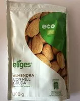 Mängden socker i Almendra con piel cruda