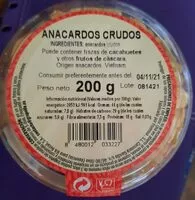 Mängden socker i Anacardos crudos