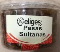 Mängden socker i Uvas pasas sultanas sin semilla