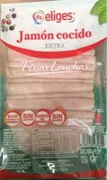 Mängden socker i Jamón cocido finas lonchas