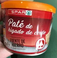 Mängden socker i Paté de hígado de cerdo