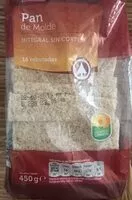 Mängden socker i Pan de molde integral sin corteza