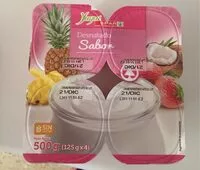 Mängden socker i Yuqui desnatado sabor piña