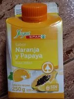 Mängden socker i Yugui Spar naranja y papaya