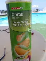 Mängden socker i Chips snack sabor sour cream & onion
