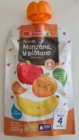 Mängden socker i puré de manzana y plátano