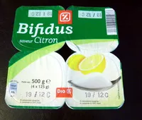 Mängden socker i Bifidus saveur Citron