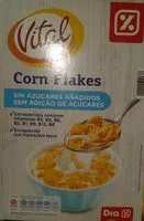 Mängden socker i Vital Corn Flakes sans sucre
