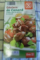 Mängden socker i Gésiers de Canard, Confits dans la graisse de canard