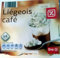 Mängden socker i Liégeois café
