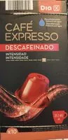 Mängden socker i Café expresso descafeinado