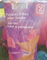 Mängden socker i Patatas fritas onduladas sabor jamón
