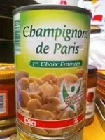 Mängden socker i Champignons de Paris 1er Choix Emincés