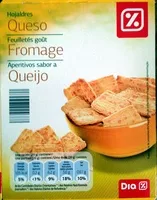 Mängden socker i Feuilletés goût fromage