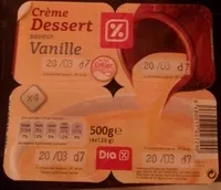 Mängden socker i Crème dessert au lait entier saveur vanille