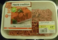 Mängden socker i Haché tradition Pur Boeuf