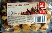 Mängden socker i Gaufres Liégeoises sucrées