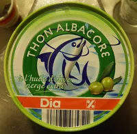 Mängden socker i Thon Albacore (à l'huile d'olive vierge extra)