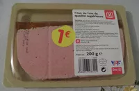 Mängden socker i Pâté de foie de porc qualité supérieure