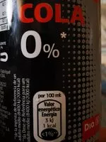 Mängden socker i Hola Cola Zero