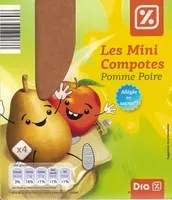 Mängden socker i Les mini compotes Pomme Poire